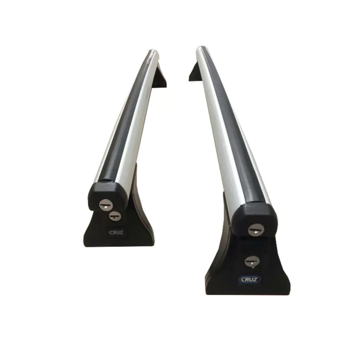 Roof Bars Aluminum CRUZ Aluplus 925-434 Set With Fixing Kit Suitable for Fiat Punto / Grande Punto / Evo 05-12 / 12+ 3D Silver 2 Pieces