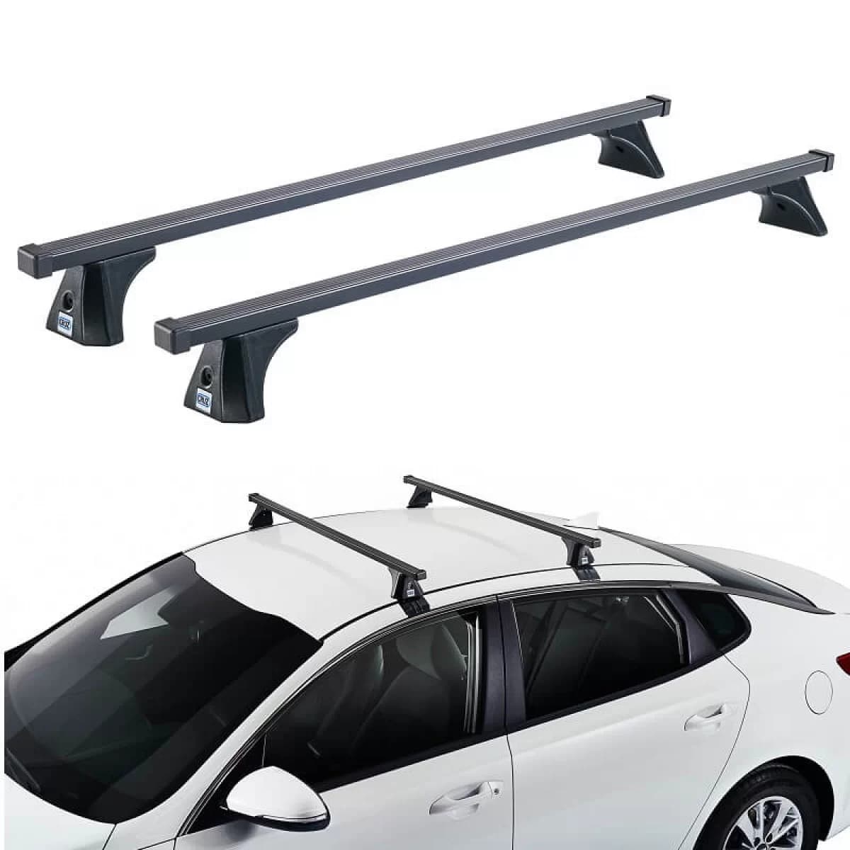 Roof Bars Steel CRUZ 921-315 Oplus ST-130cm Black 2 Pieces