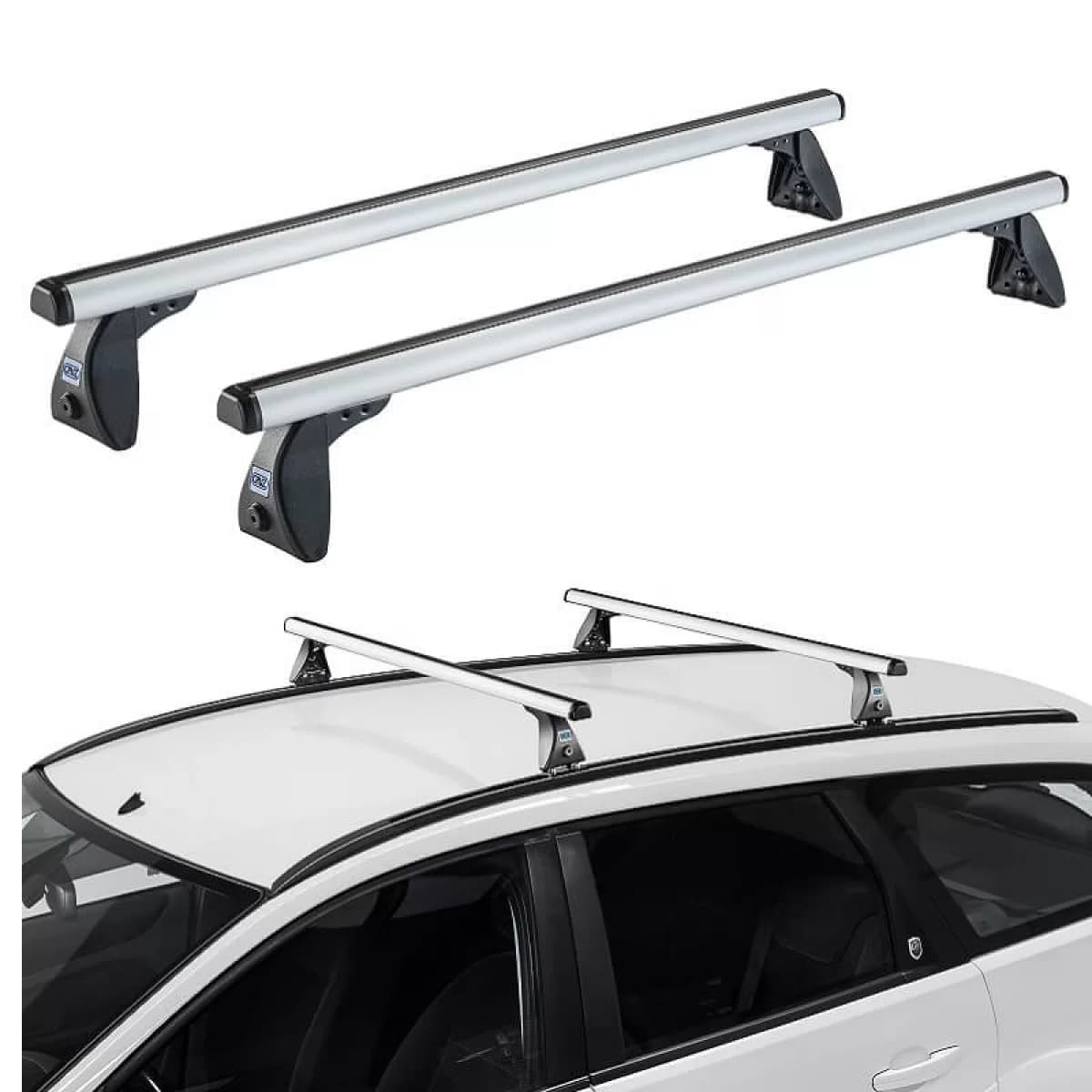Roof Bars Aluminum CRUZ 924-024 Optima Alu S-118cm Silver 2 Pieces