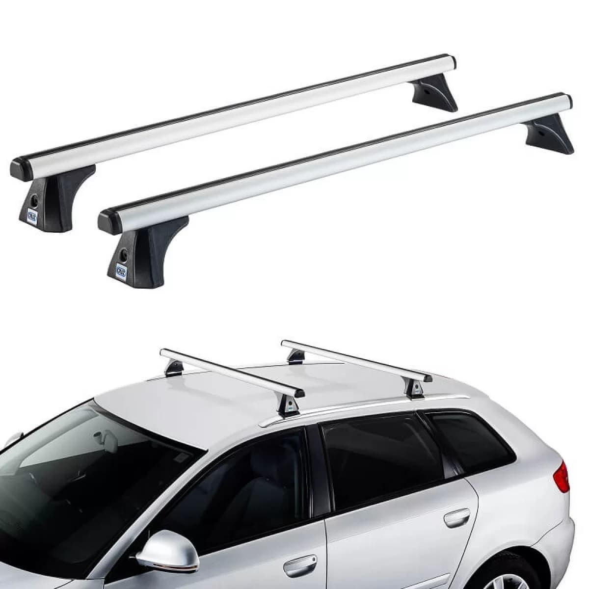 Roof Bars Aluminum CRUZ 924-765 Oplus AX-128cm Silver 2 Pieces