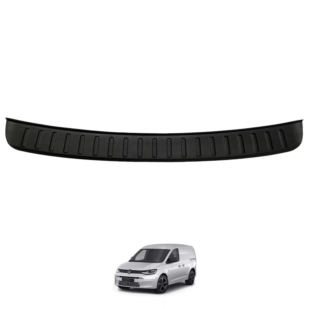 Rear Bumper Protector suitable for VW Caddy 2021+ from ABS plastic black