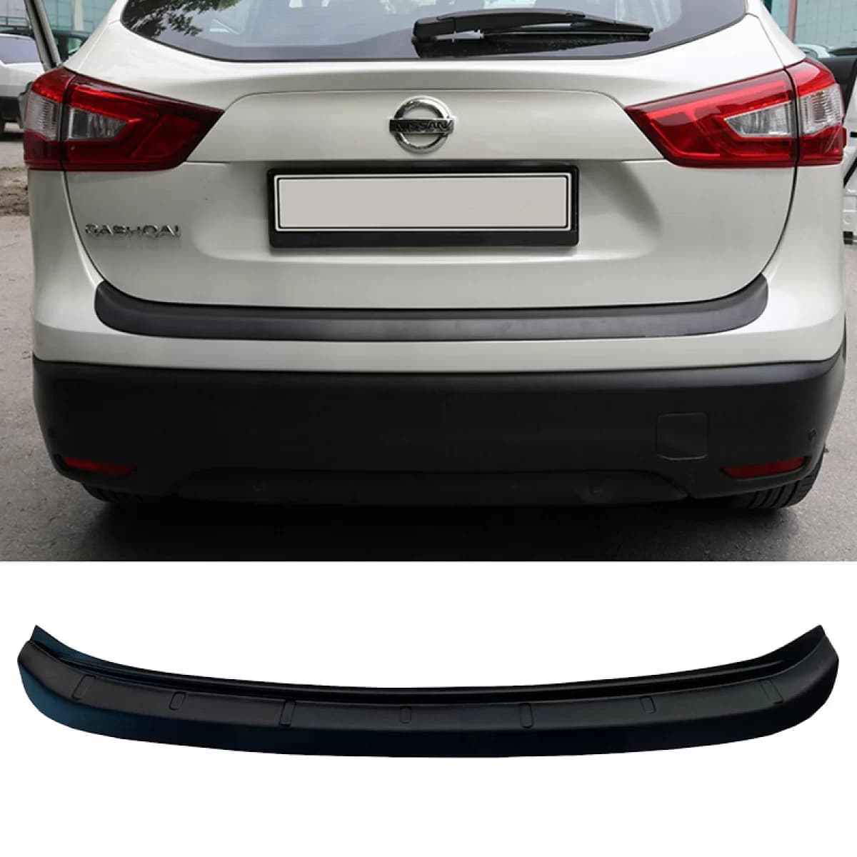 Rear Bumper Protector suitable for Nissan Qashqai J11 2014-2017 from ABS plastic black