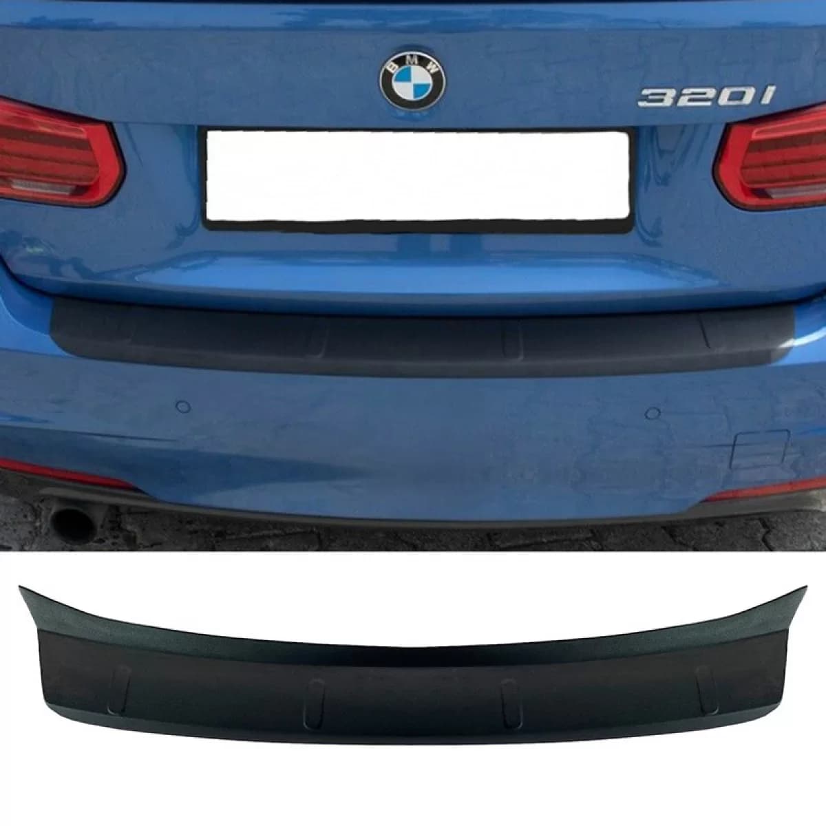 Rear Bumper Protector suitable for BMW 3 F30 2011-2019 Sedan from ABS Plastic Black