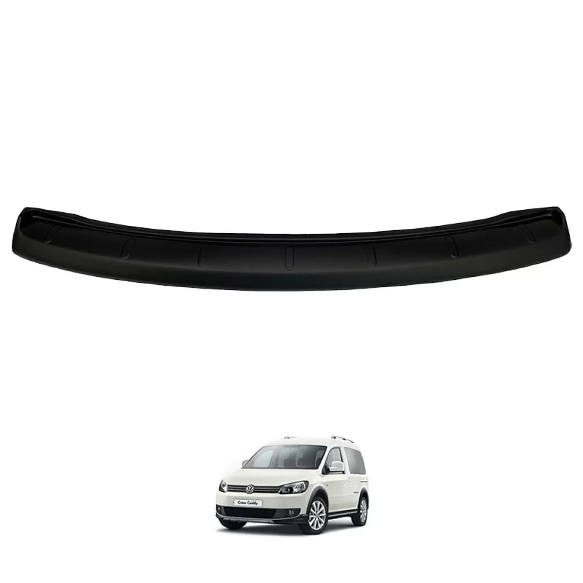 Rear Bumper Protector suitable for VW Caddy 2003-2015 from ABS plastic black