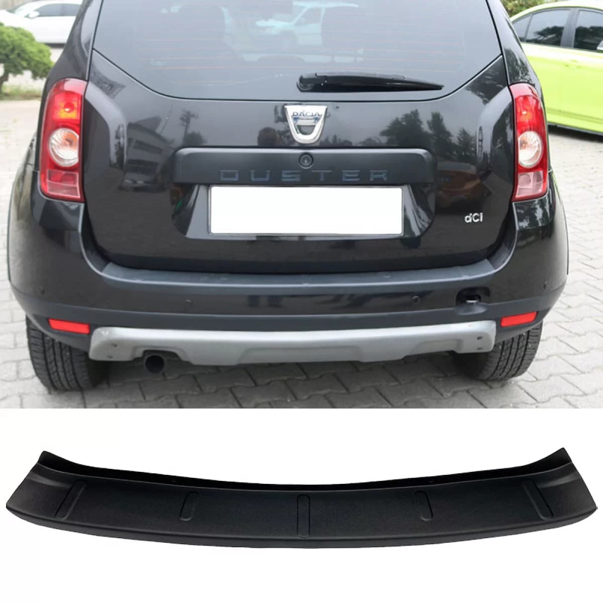 Rear Bumper Protector suitable for Dacia Duster 2010-2017 from ABS plastic black
