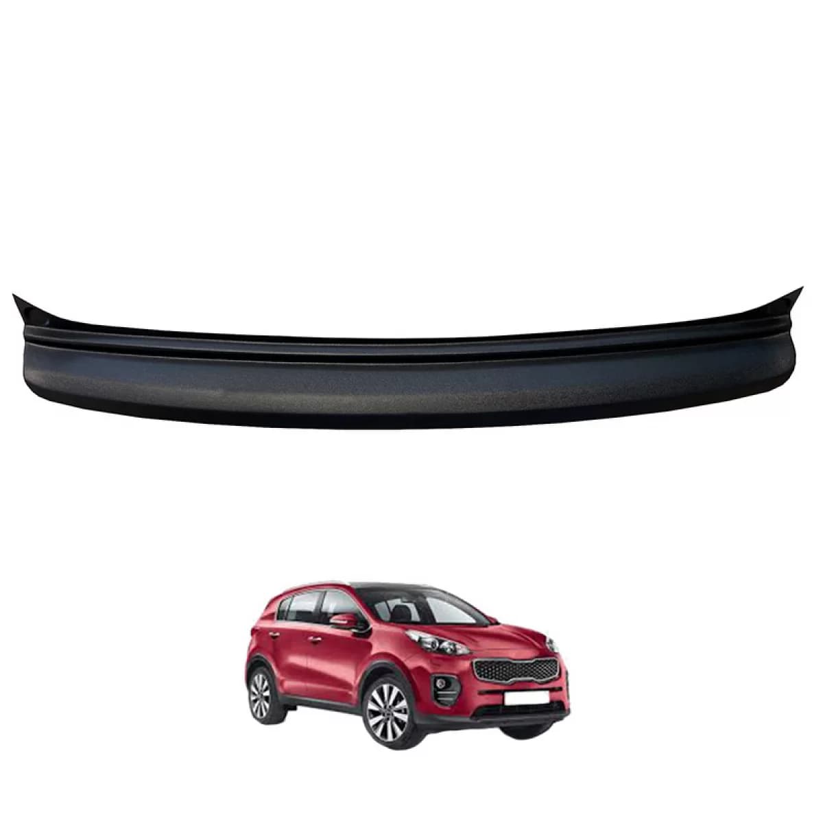 Rear Bumper Protector suitable for Kia Sportage 2018-2020 from ABS plastic black