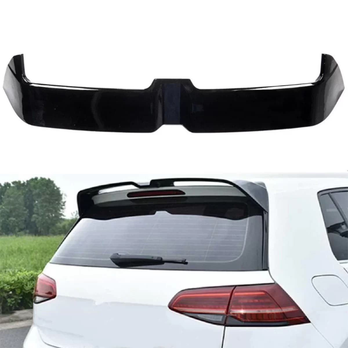 Roof Spoiler suitable for VW Golf VII (7-7.5) 12-20 "Oettinger Look" Standard Version Piano Black