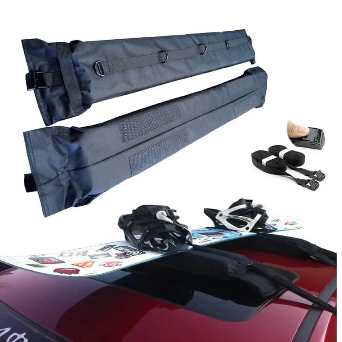 Cloth Roof Bars / Rack Universal suitable for Canoe & Kayak "Soft Rack" Large 106 x 17.5 x 6cm Oxford Cloth K-2300-80D 2 Pieces