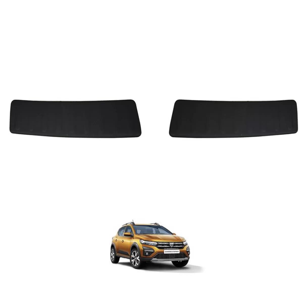 Rear Bumper Protector suitable for Dacia Sandero 2020+ from ABS plastic, black, 2 pieces