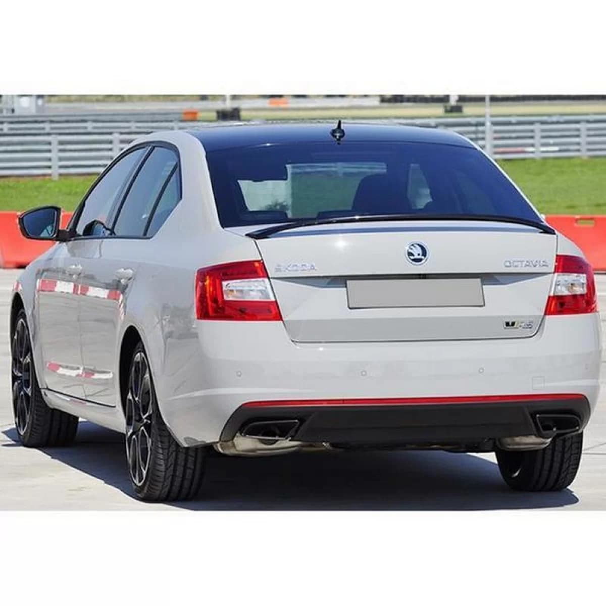 Trunk Spoiler suitable for Skoda Octavia MK3 13-20 VRS Style Gloss Black From Abs Plastic