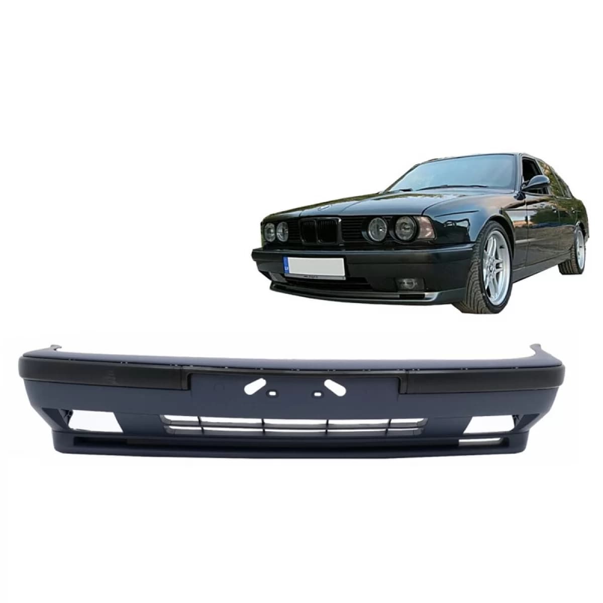 Front Bumper suitable for BMW 3 E34 Limo / Touring 87-97 M5 Look from ABS Plastic (Euro)