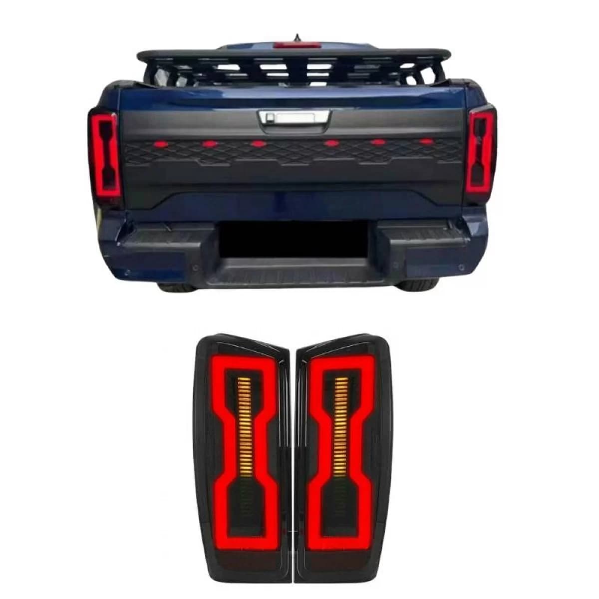 Taillights Set suitable for Isuzu D-Max 2020+ LED Bar Black