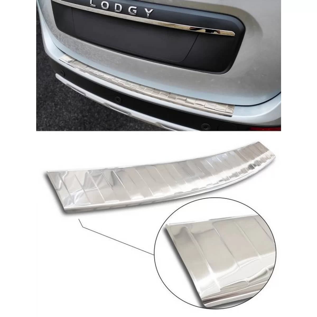 Rear Bumper Protector suitable for Dacia Lodgy 2012-2017 & 2017+ Steel