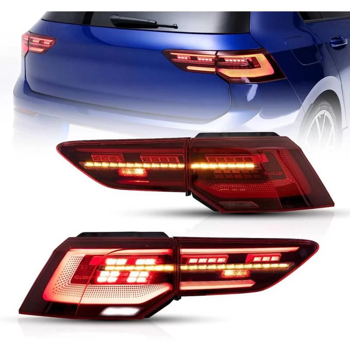 Taillights Set suitable for VW Golf VIII (8) 19+ iQ Light LED Bar Dynamic