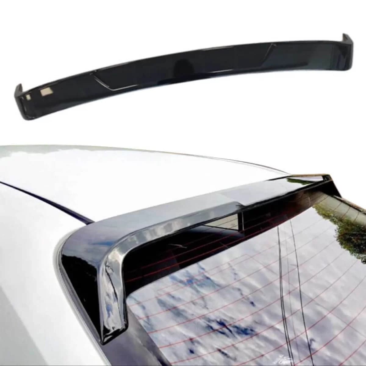 Roof Spoiler suitable for Toyota Corolla 2019+ E21 4D Sedan Gloss Black Lipspoiler from ABS Plastic