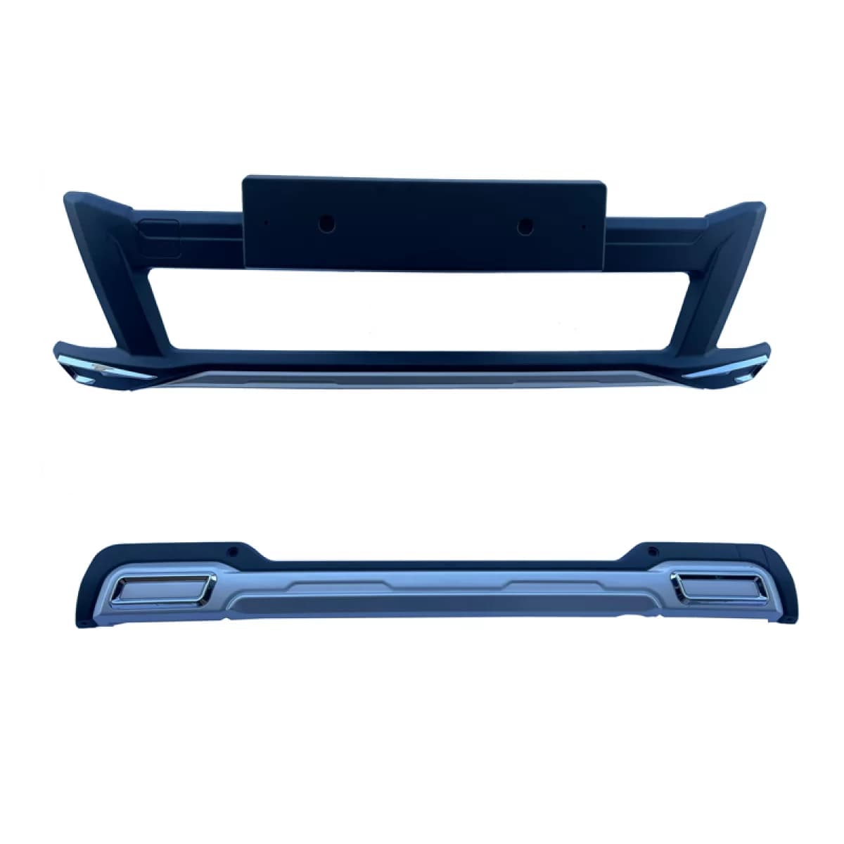 Skid Plates Bumper Body kit suitable for Front and Rear Bumper suitable for Citroen Berlingo 2012-2018 2 Pieces