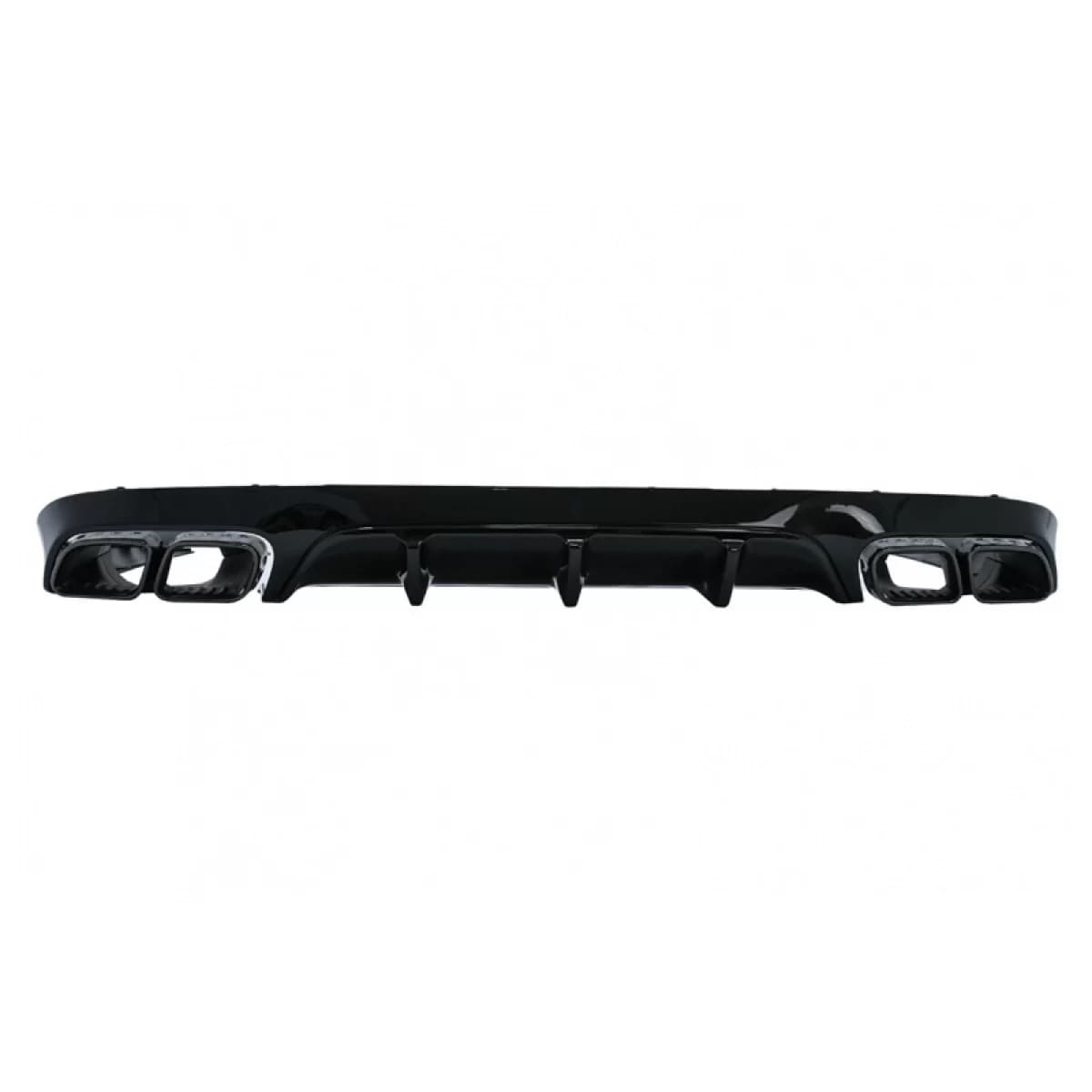 Rear Bumper Diffuser suitable for Mercedes-Benz E-Class C238 Coupe / A238 Cabrio 16-19 A Design 63 Look With Black Exhaust Tips