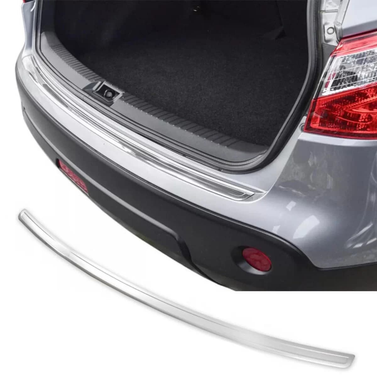 Rear Bumper Protector suitable for Nissan Qashqai +2 07-13 Stainless Steel Chrome