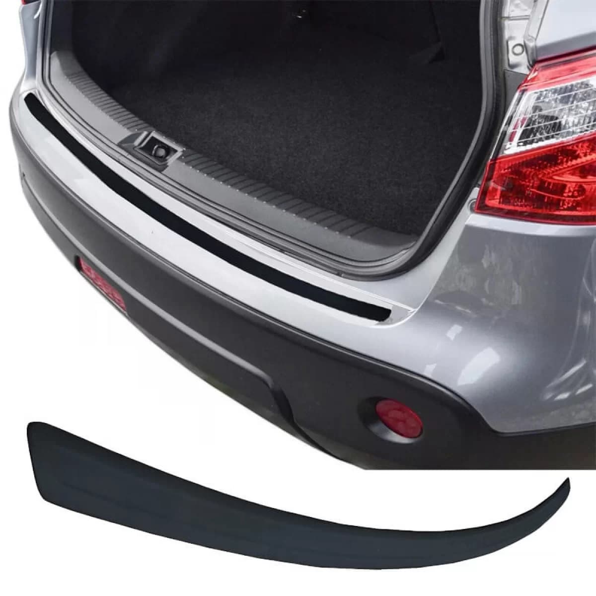 Rear Bumper Protector suitable for Nissan Qashqai +2 07-13 Plastic Black