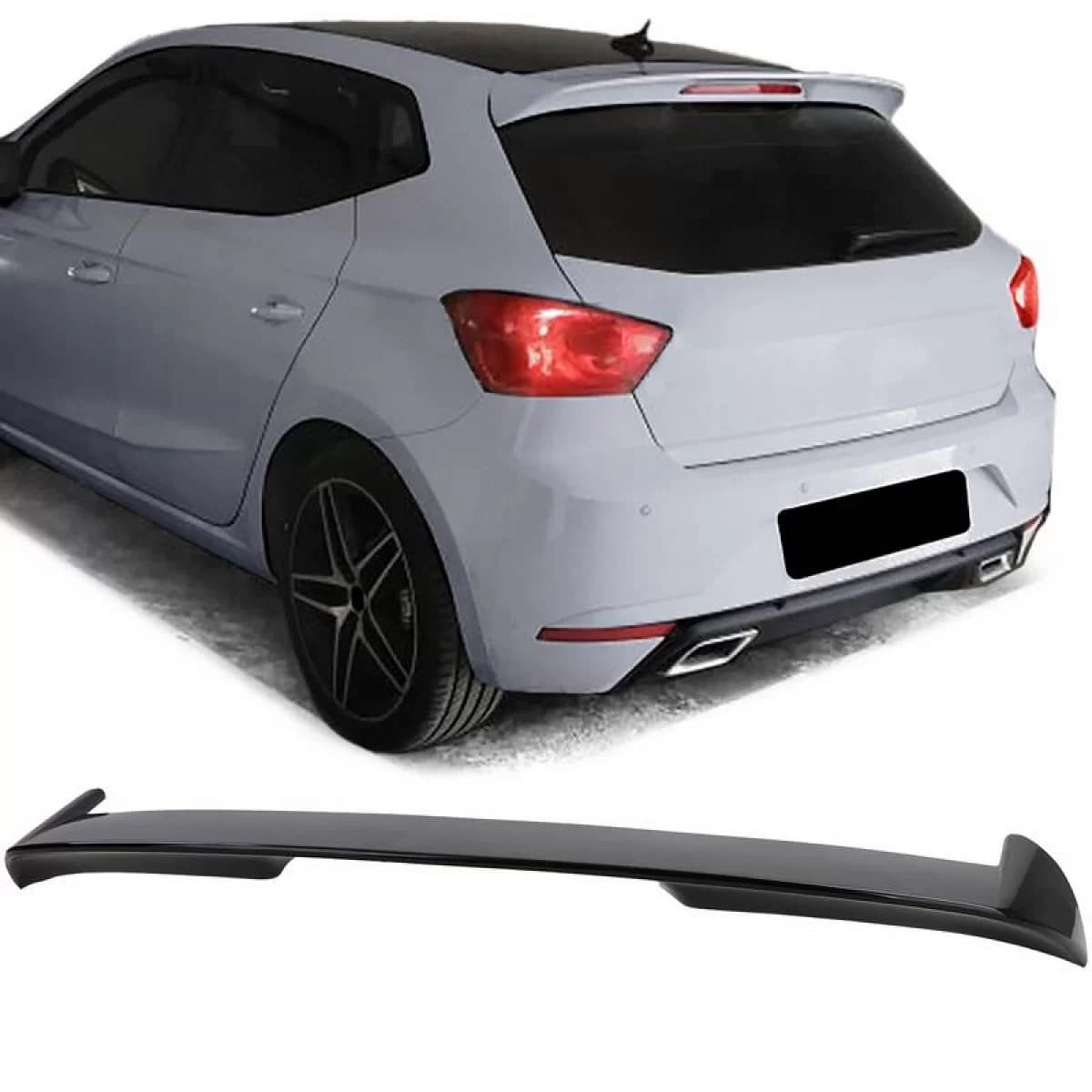 Roof Spoiler suitable for Seat Ibiza KJ1 17-21 Piano Black from ABS Plastic