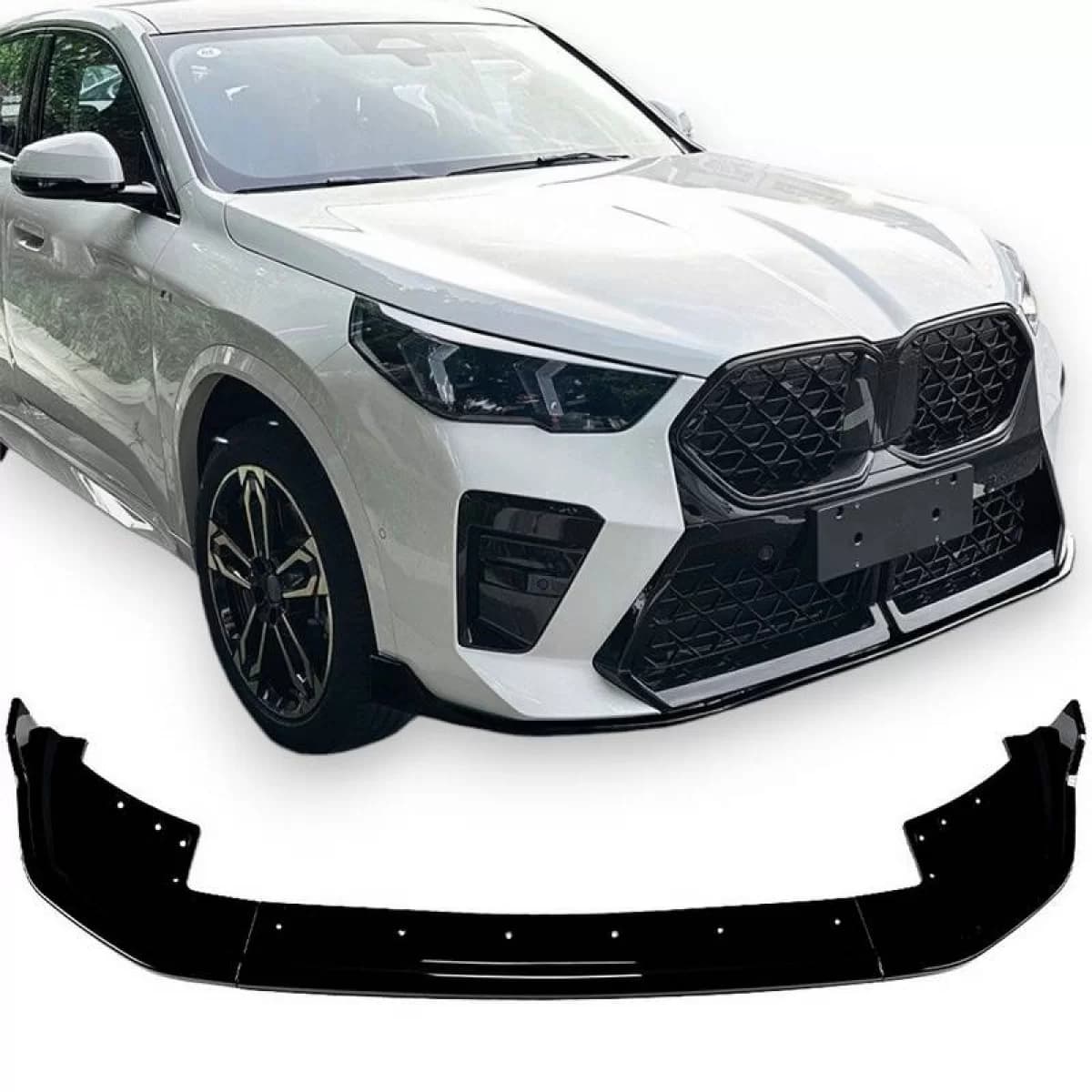 Front Spoiler suitable for BMW X1 U11 2022+ M-Packet Glossy Black 3 Piece