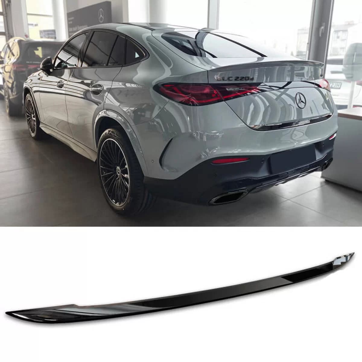 Tailgate Trim suitable for Mercedes-Benz GLC C254 Coupe 22+ Black Mirror Stainless Steel