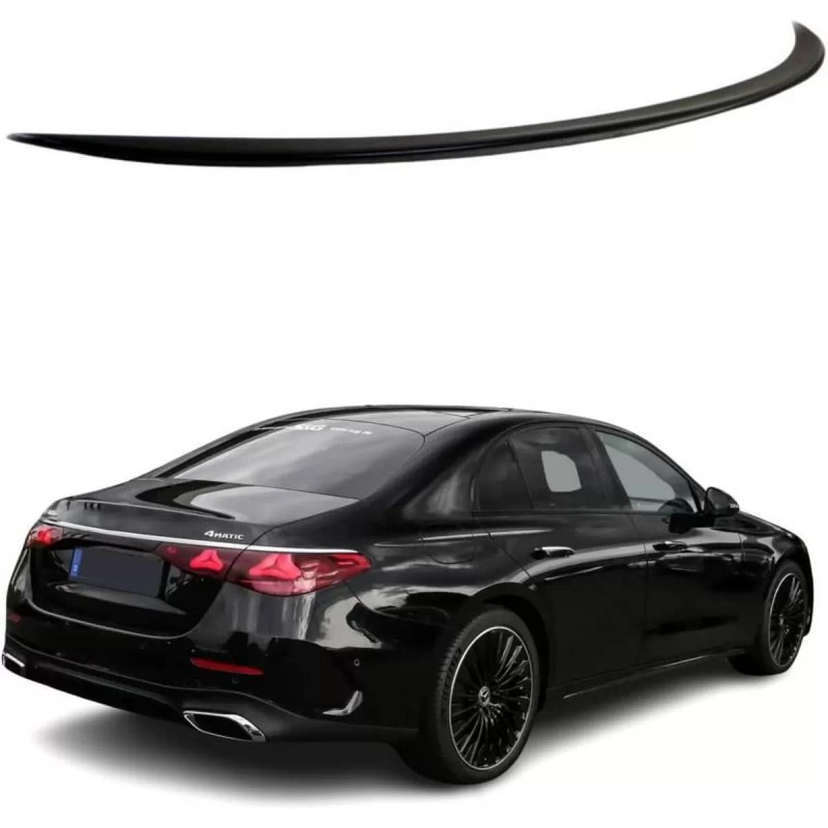 Trunk Spoiler suitable for Mercedes-Benz E-Class W214 2024+ A Design V2 Look ABS Plastic Piano Black