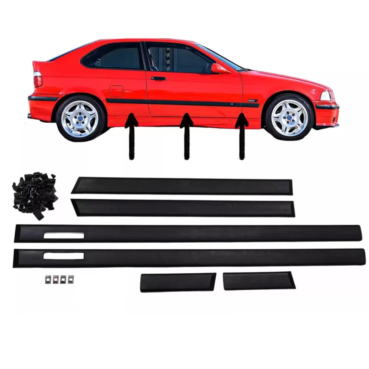 Door Strips Set suitable for BMW 3 E36 92-98 Compact M3 Design