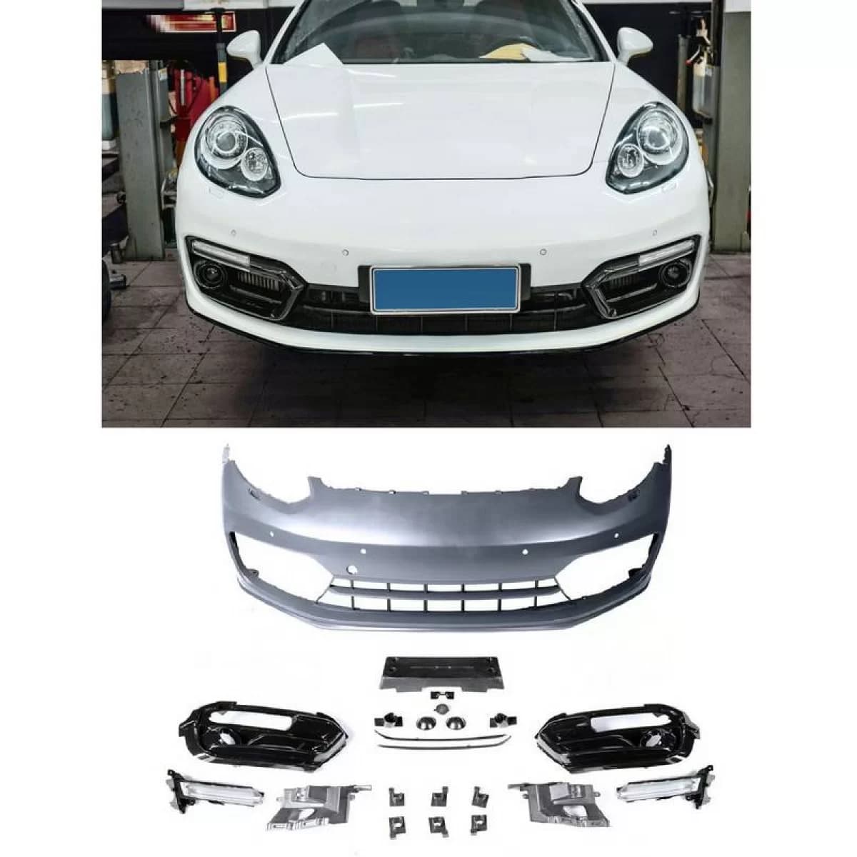 Front Bumper suitable for Porsche Panamera 970.2 2011-2018 Look 971 GTS With DRL