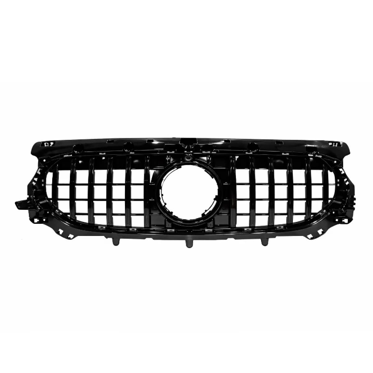 Front Grille suitable for Mercedes-Benz GLA H247 Facelift 24+ Panamericana Look Glossy Black 1 Pc