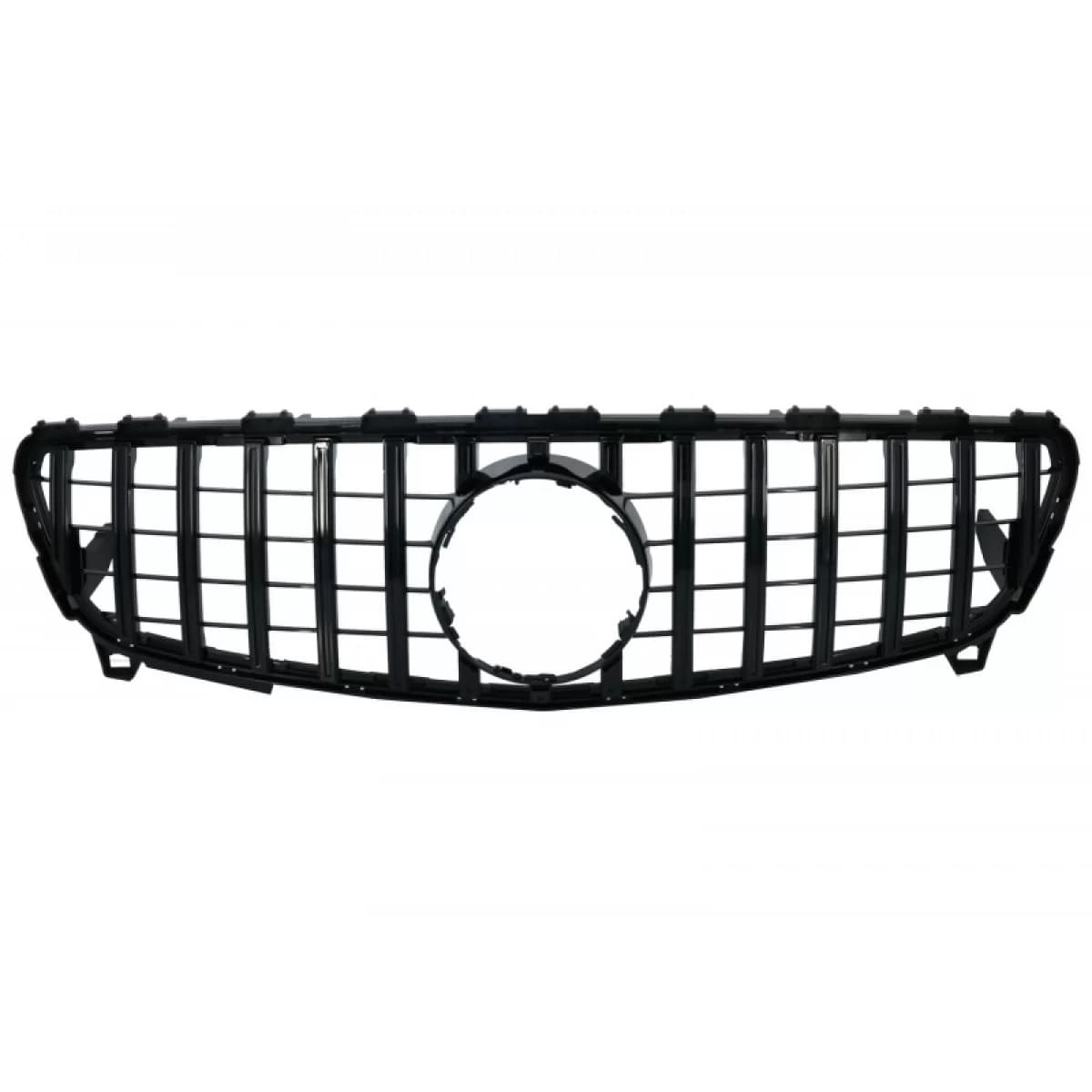 Front Grille suitable for Mercedes-Benz A-Class W176 15-18 GT A Design Panamericana Look Black 1 Pc