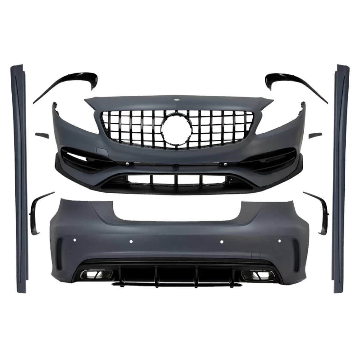 Body kit suitable for Mercedes-Benz A-Class W176 12-18 A45s A Design Facelift Look Black Edition