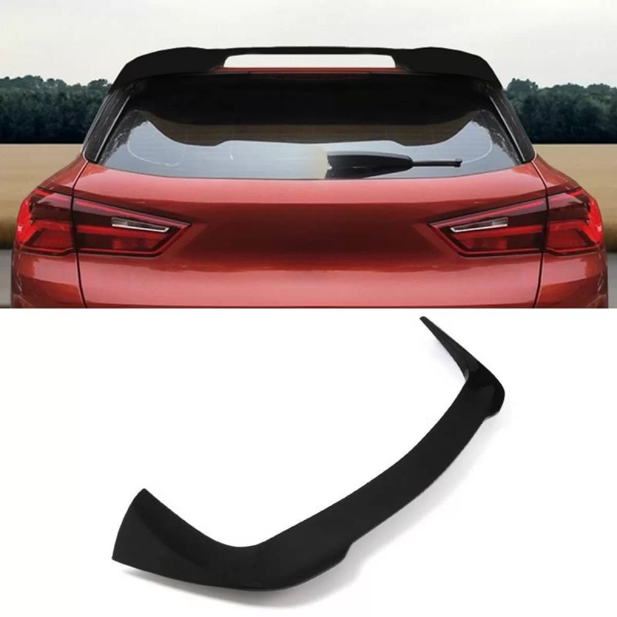 Roof Spoiler suitable for BMW X2 F39 16-23 Standard Version Unpainted from ABS Plastic