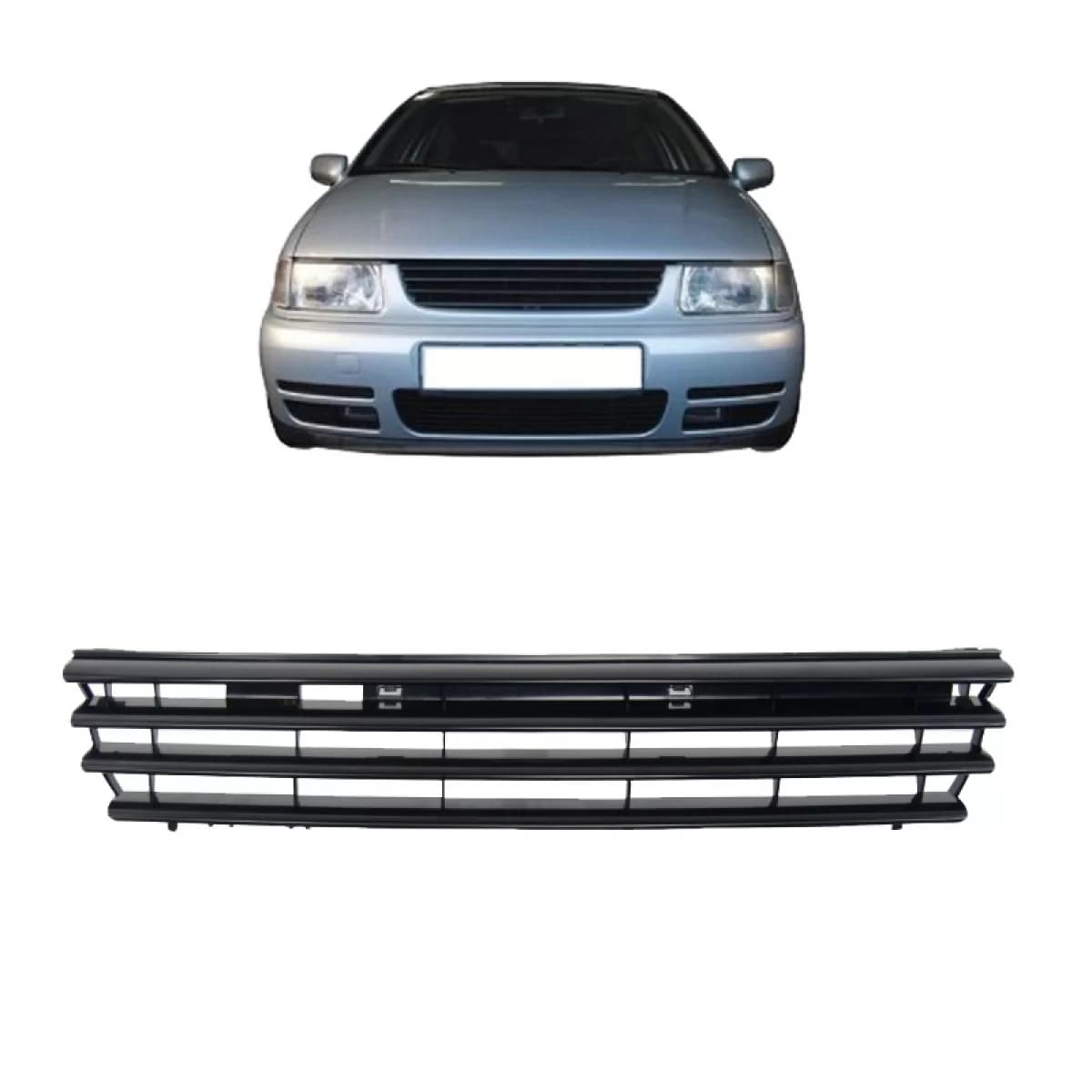 Front Grille suitable for VW Polo 6N 94-99 Badgeless Black 1pc