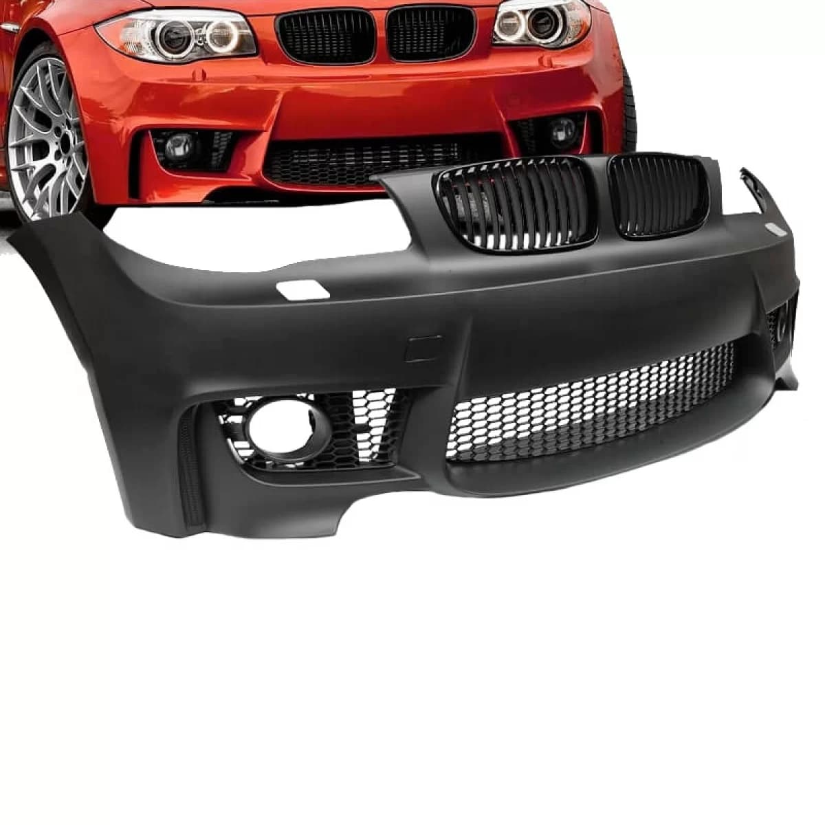 Front Bumper suitable for BMW 1 E81/82/87/88 04-13 1M Look with Grilles