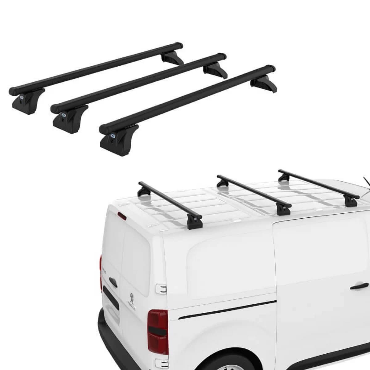Roof Bars Steel CRUZ 923-066 Cargo Xpro 2022 SF-145cm Black 3 Pieces