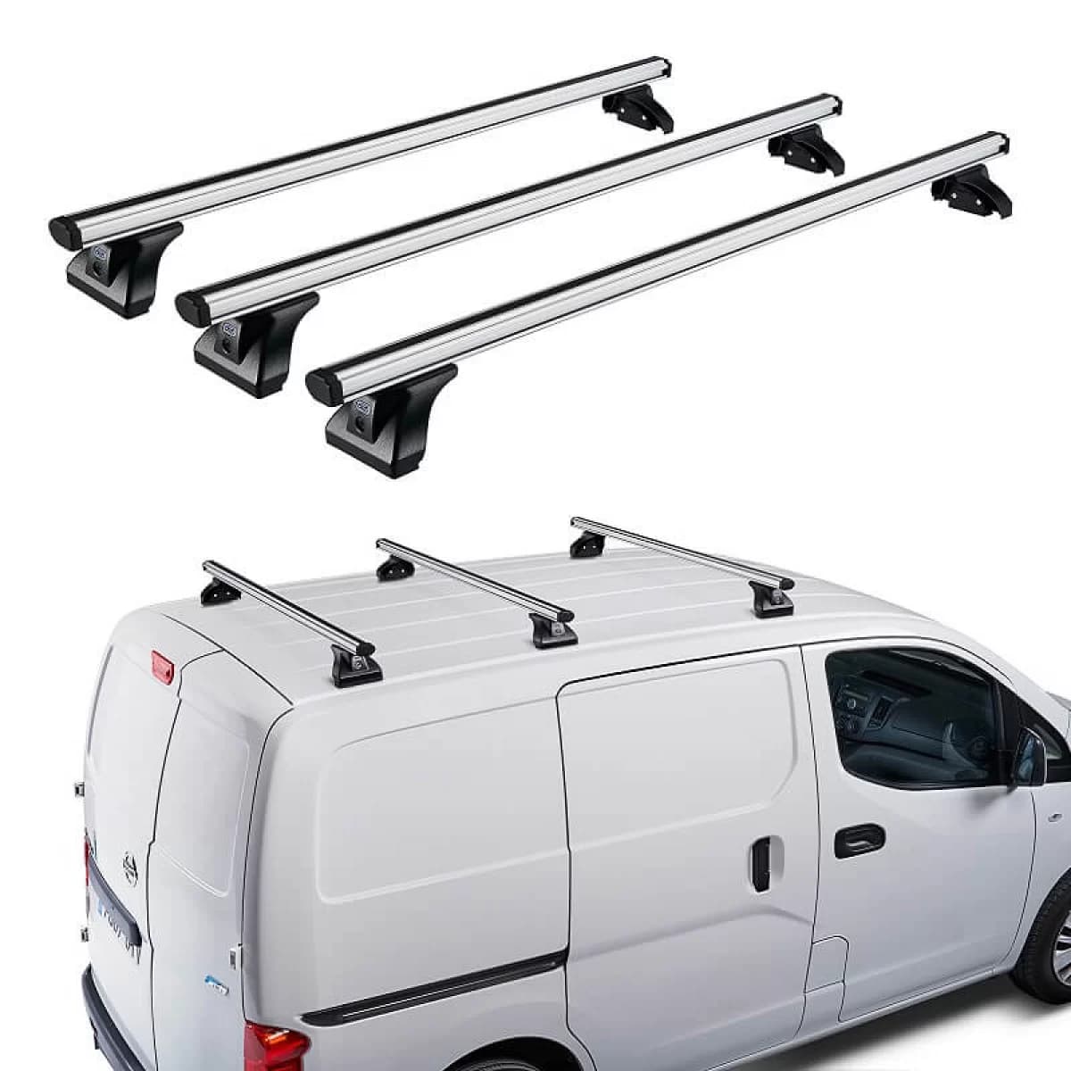 Roof Bars Aluminum CRUZ 924-096 Alu Cargo AF3-138cm Silver 3 Pieces