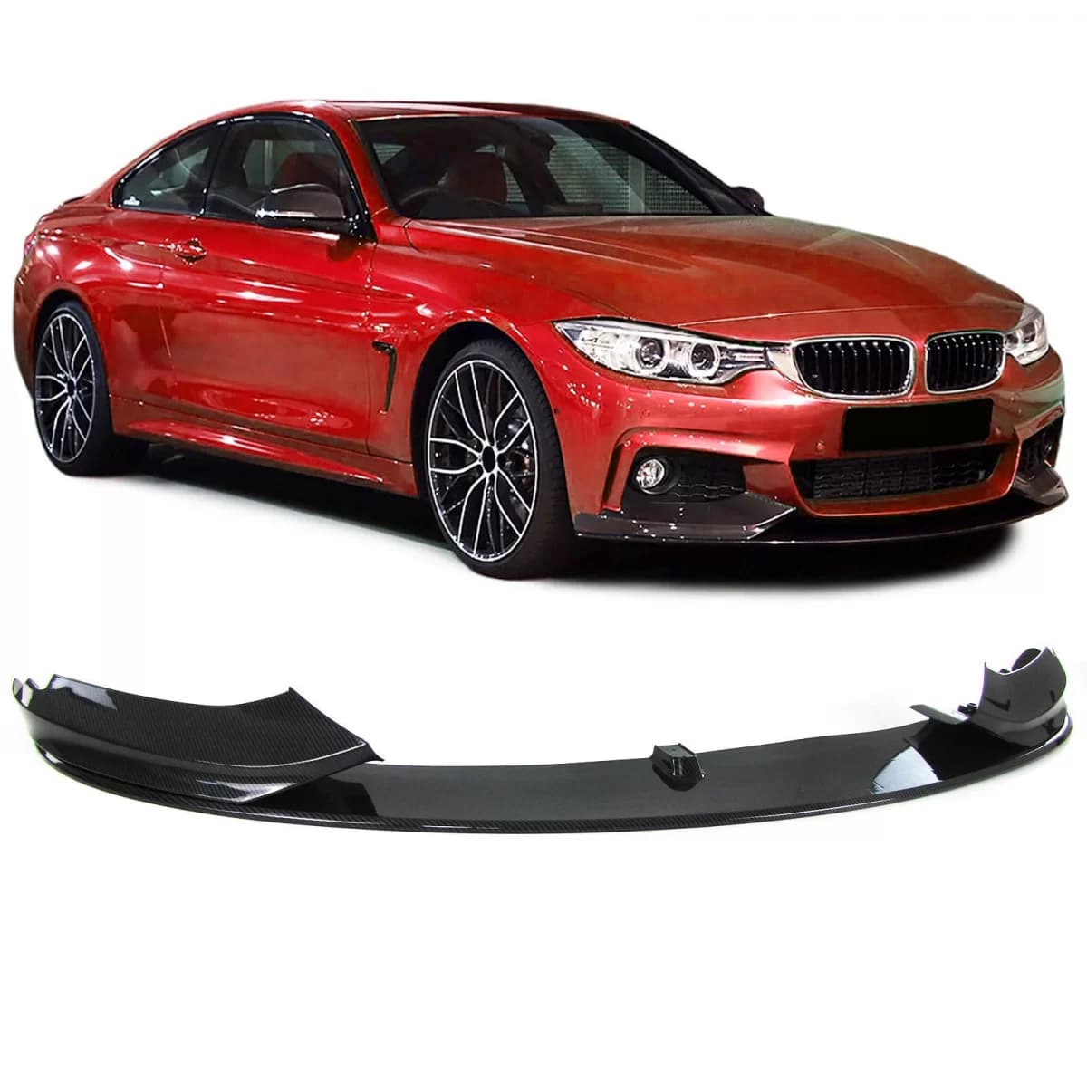 Front spoiler lip bumper extension sport carbon look for 4 Series BMW F32 F33 F36