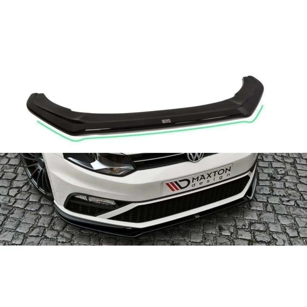 Front spoiler suitable for Volkswagen Polo 2014-2017 for GTI bumper