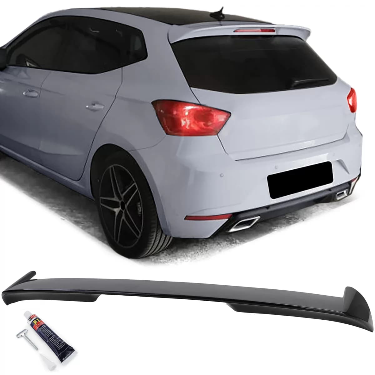 Roof rear spoiler performance black gloss for Seat Ibiza KJ1 17-21