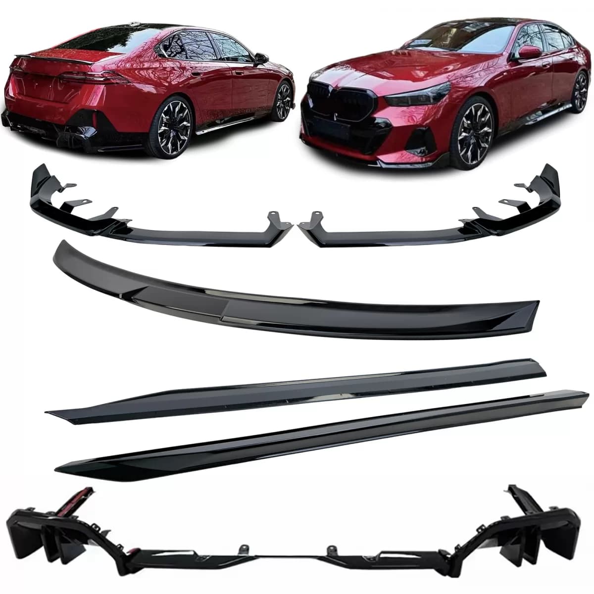 Body kit front rear spoiler diffuser side skirts for 5 Series BMW G60 sedan from 2023