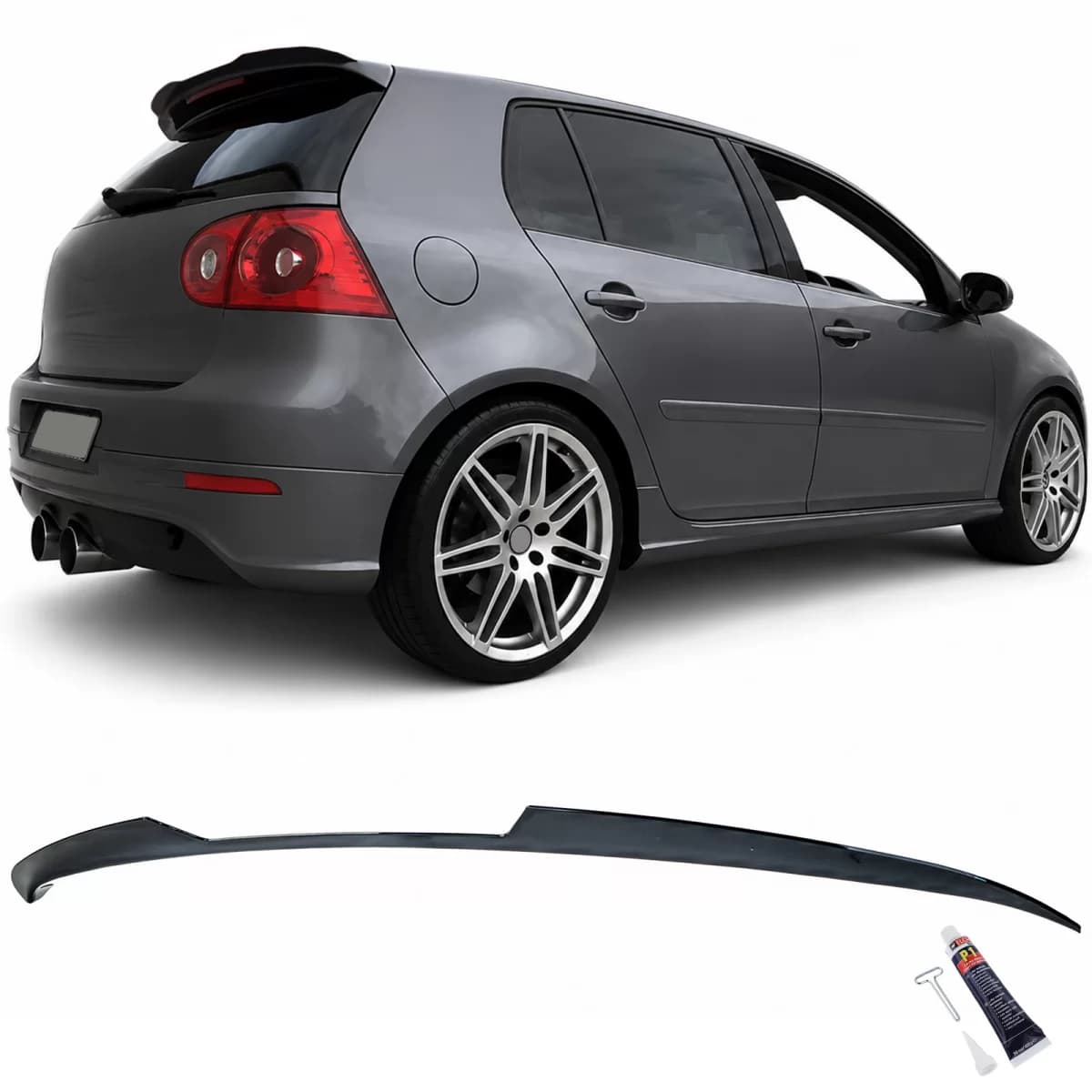 Sport rear spoiler lip black gloss fits for VW Golf 5 2003-2008