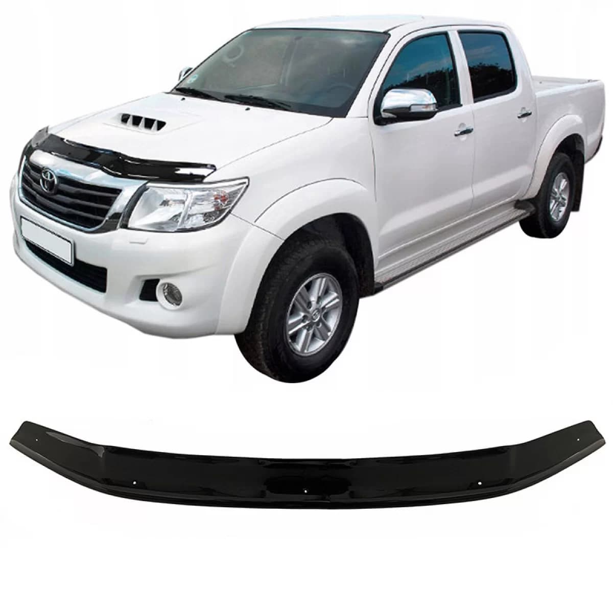 Hood Deflector suitable for Toyota Hilux 2012-2015 Black Color