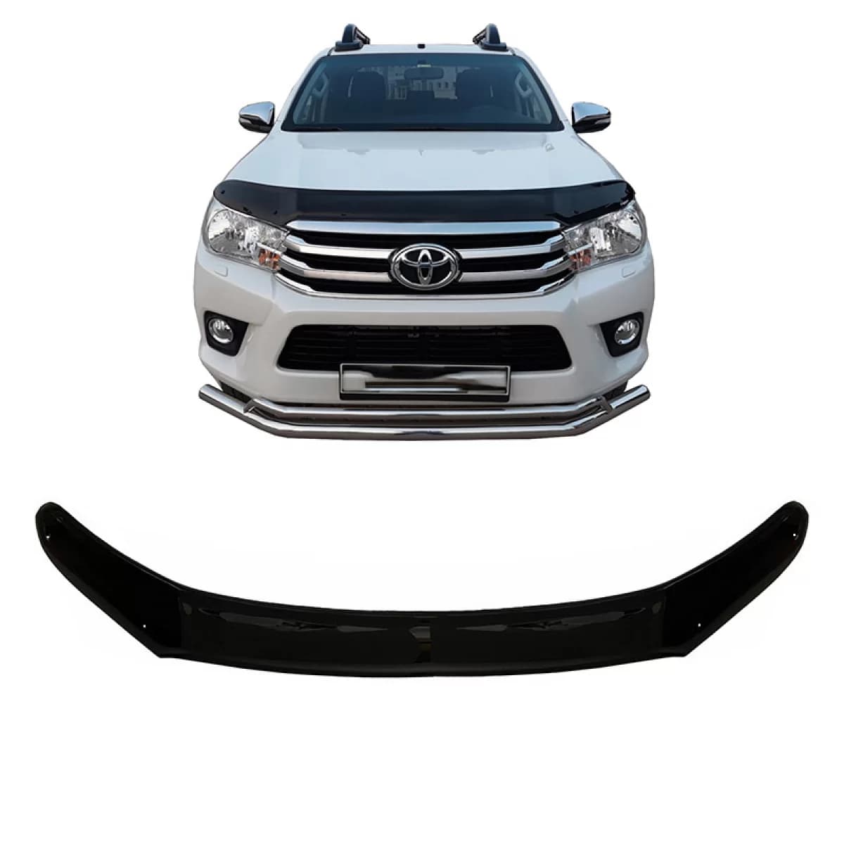 Hood Deflector suitable for Toyota Hilux 2015+ Black Color