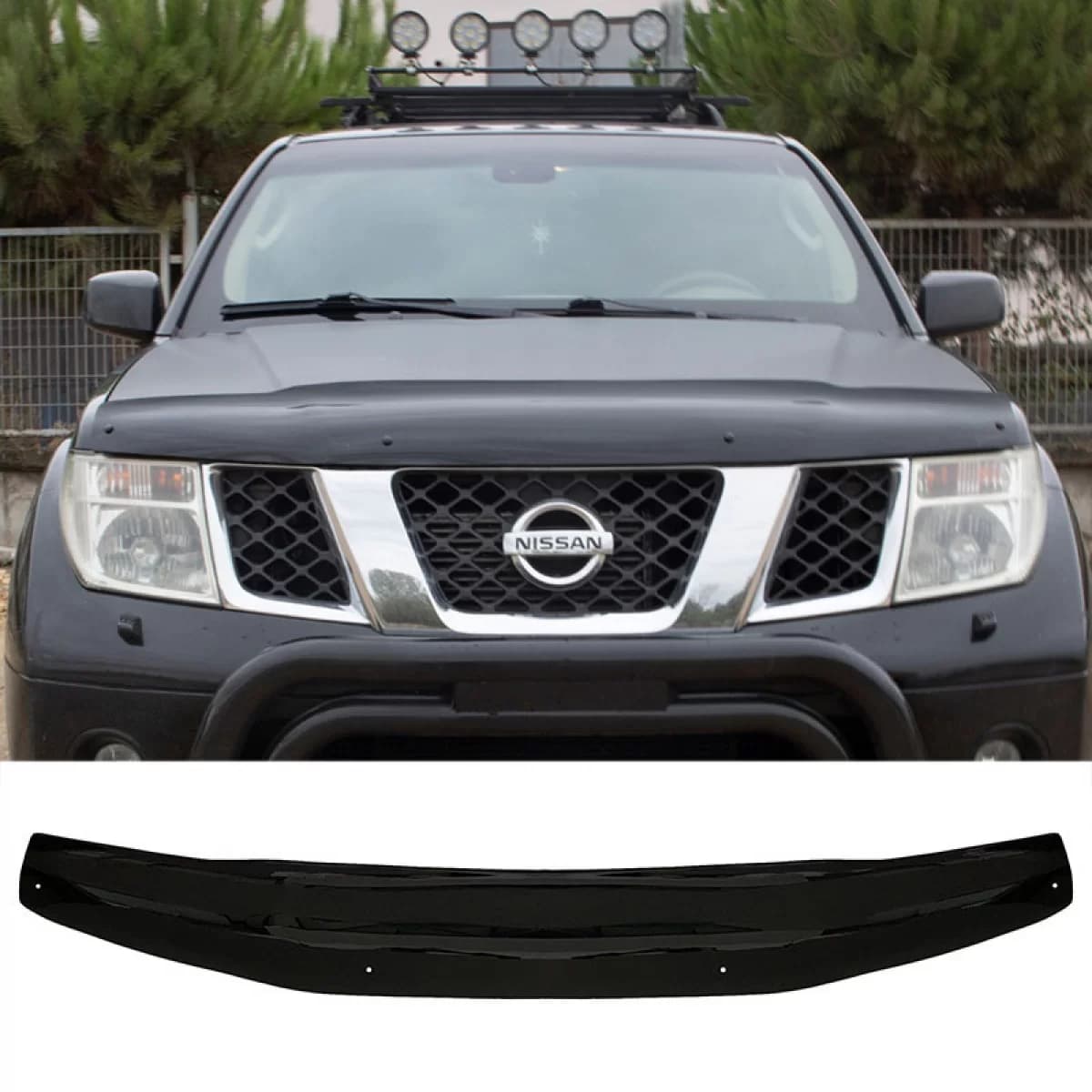 Hood Deflector suitable for Nissan Navara 2006-2015 Black Color