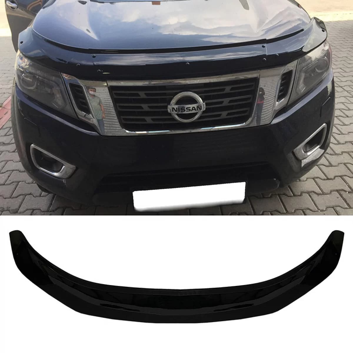 Hood Deflector suitable for Nissan Navara 2015-2020 Black Color