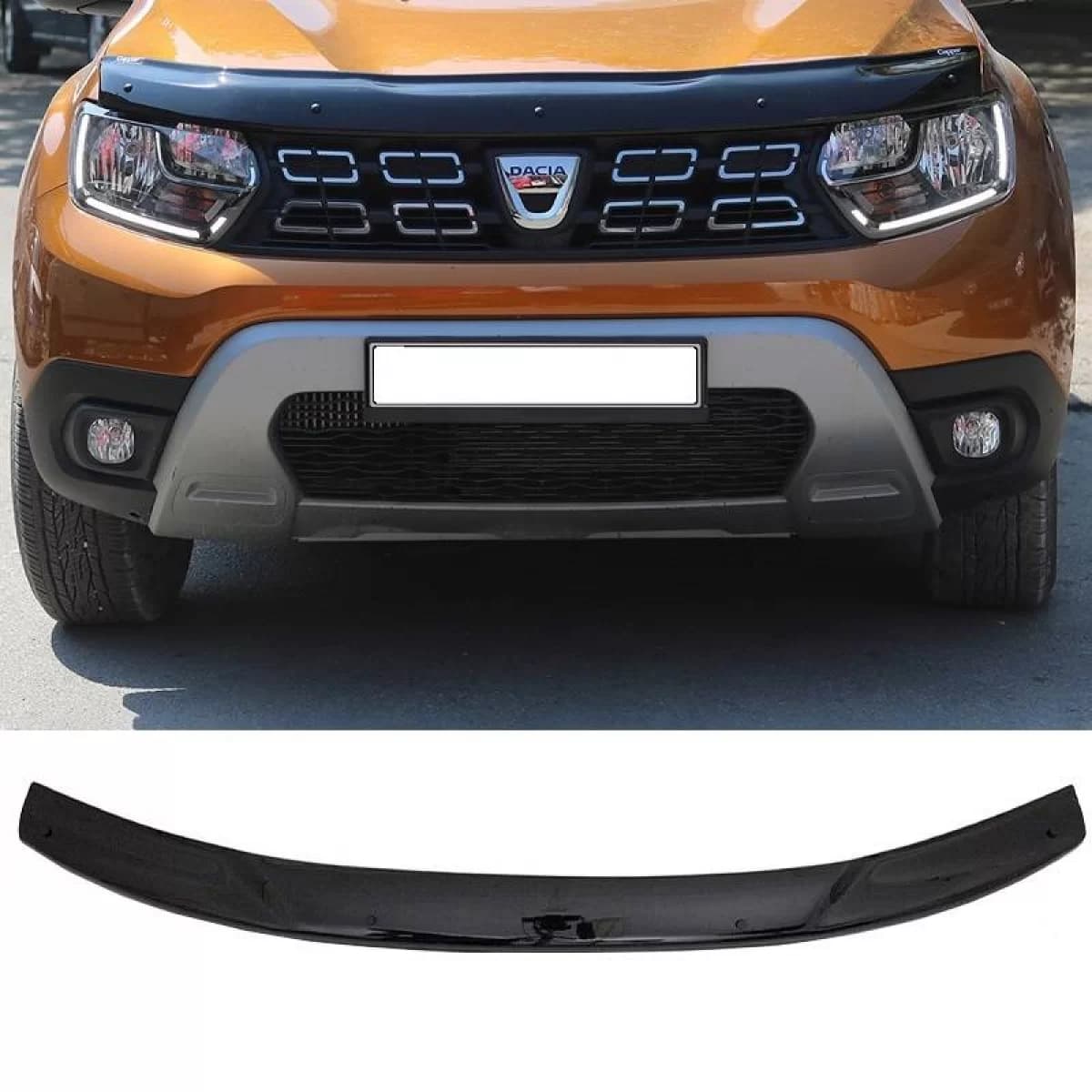 Hood Deflector suitable for Dacia Duster 2018-2023 Black Color
