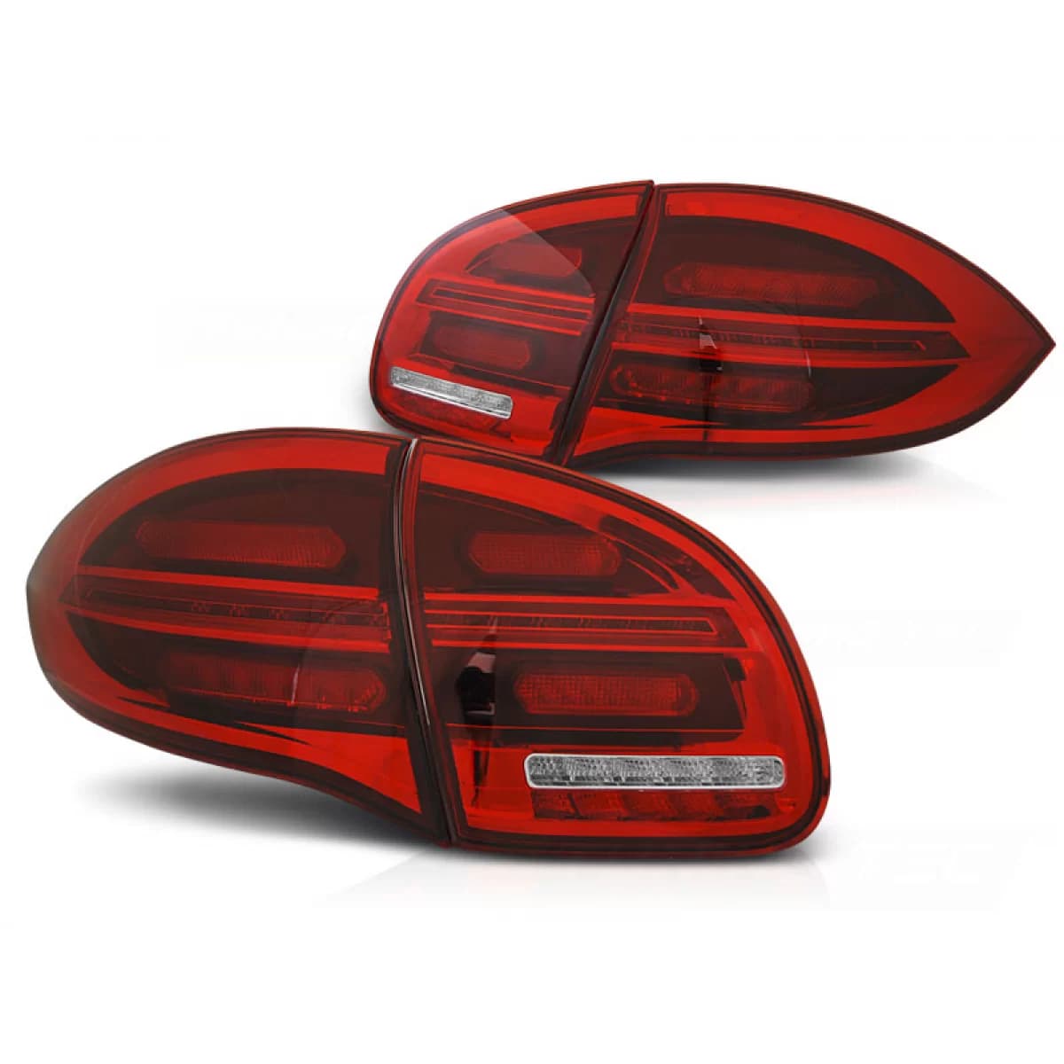 LED TAIL LIGHTS RED WHITE fits PORSCHE CAYENNE 10-15