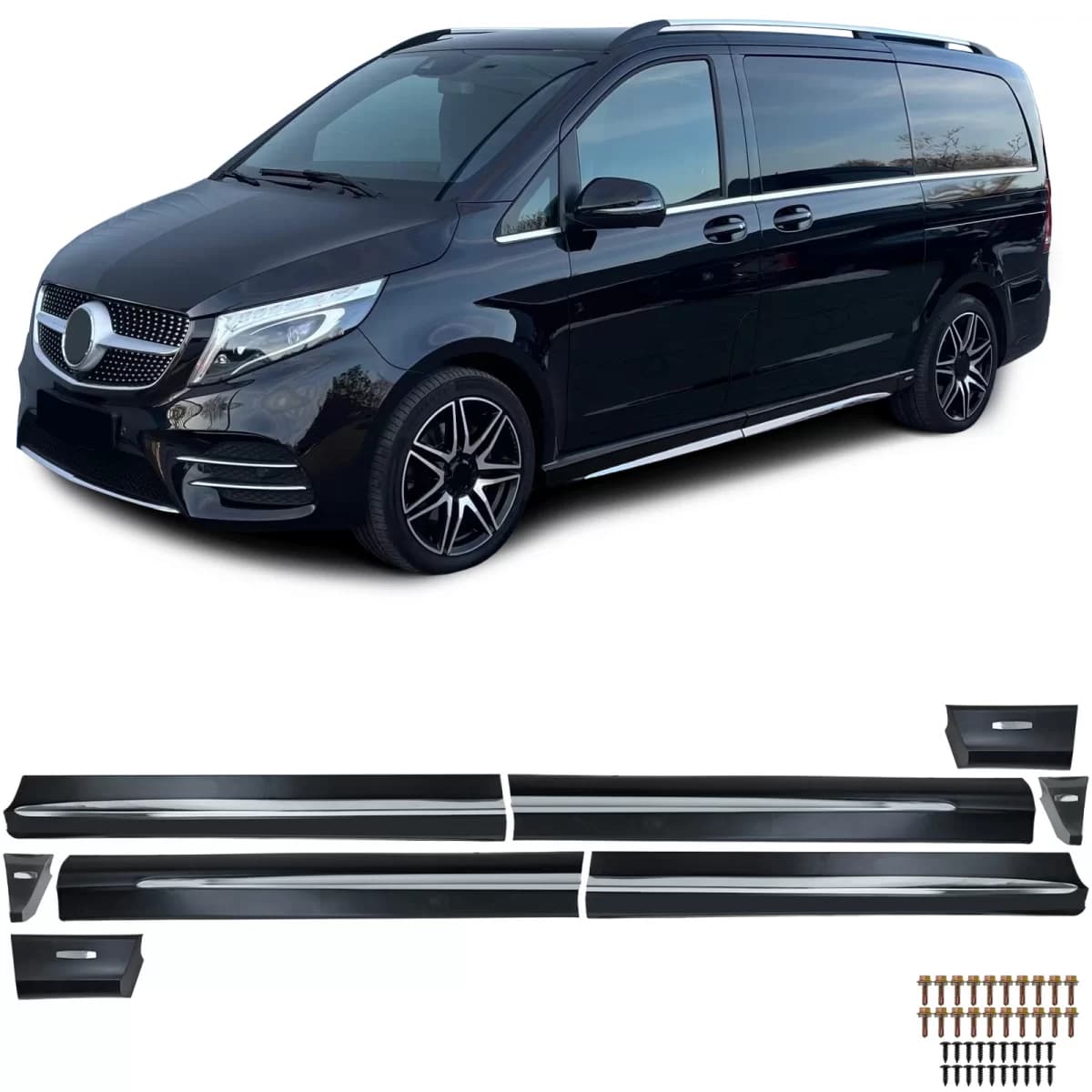 Exclusive side skirt set fits Mercedes Vito V-Class W447 2014-2023