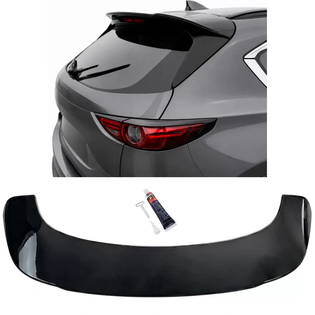 Dach Heckspoiler Sport Schwarz Glanz passt für Mazda CX-5 II 2017-2025